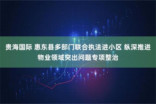 贵海国际 惠东县多部门联合执法进小区 纵深推进物业领域突出问题专项整治